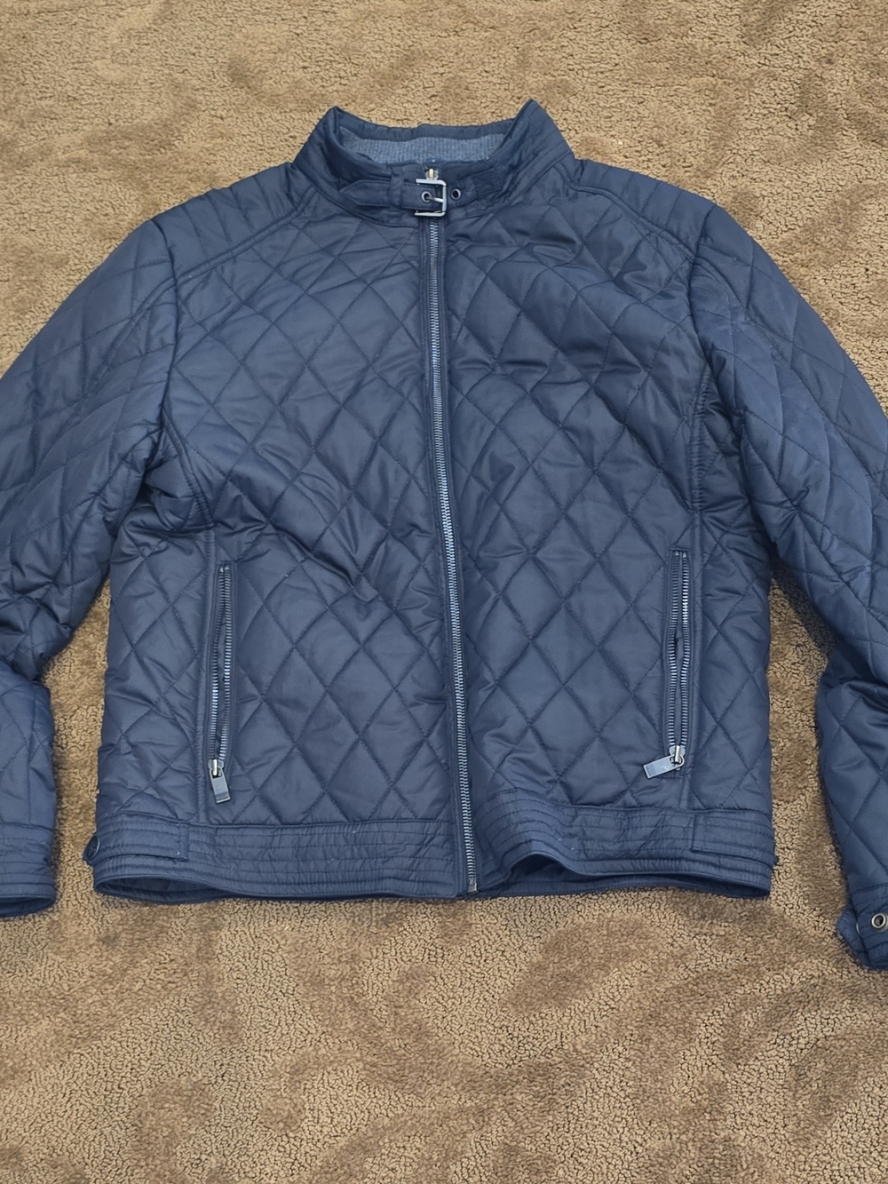 Hart Schaffner Marx Quilted Navy Puffer Jacket